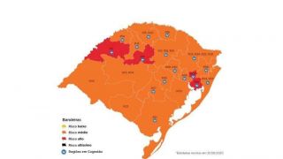 Quatro regiões seguem em bandeira vermelha no Distanciamento Controlado no RS