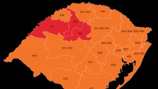 Rio Grande do Sul volta a apresentar bandeira vermelha em mapa preliminar