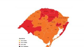 Mapa definitivo da 29ª rodada do Distanciamento Controlado no RS tem oito regiões em bandeira vermelha
