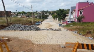 Mais um trecho de pavimentação é entregue a comunidade no Bairro Vila Nova em Camaquã