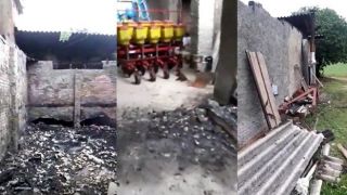 Incêndio destruiu estufa de secagem de fumo em Pirapó