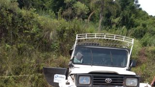 Óleo na pista causa acidente perto da chegada de Dom Feliciano