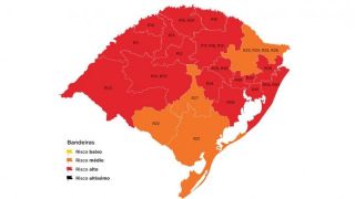 O mapa preliminar do Distanciamento Controlado prevê 17 regiões em bandeira vermelha e quatro em laranja no Rio Grande do Sul