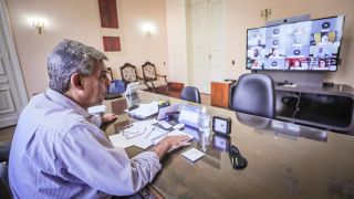 O Prefeito de Porto Alegre participa de reunião do Conselho Multissetorial para Enfrentamento a pandemia