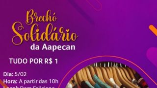 Brechó Solidário da Aspecan reinaugura nesta Sexta-feira