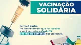 Camaquã adere à campanha de doação de alimentos durante vacinação