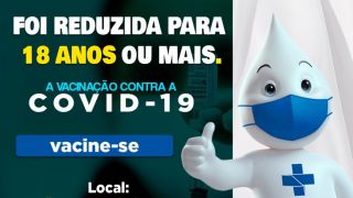Reduzida para 18 anos a idade para imunização da COVID-19 a partir desta quarta-feira (21) em Dom Feliciano 