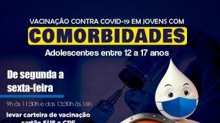 Vacinação contra Covid-19 de adolescentes com comorbidades começa nesta terça-feira em Dom Feliciano
