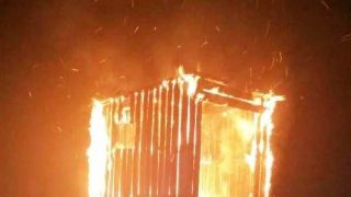Abrigo é incendiado na Costa da Luciana