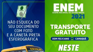 Secretaria Municipal de Educação disponibiliza novamente ônibus gratuito para provas do ENEM  