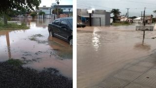 Chuva causou alagamento em diversas ruas de Camaquã e queda de luz na zona urbana e rural