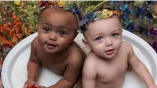 Mãe de gêmeas birraciais espera que suas filhas incentivem as pessoas a “amar a todos igualmente”