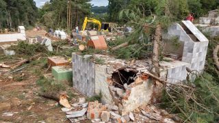 Vídeo | Prefeito Gringo é acusado de destruir túmulos ao derrubar árvores em cemitério