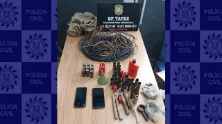 Polícia prende suspeitos de furtos de fios e cabos e tráfico de drogas