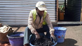 Idosos fabricam pellets de combustível para se manterem ativos
