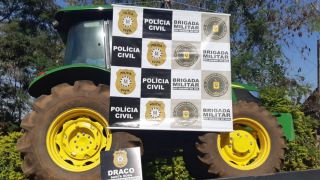 Família é mantida refém e tem trator roubado em Alegrete, diz polícia