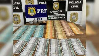PRF e PC apreendem quase R$ 38 mil sem procedência em Bagé