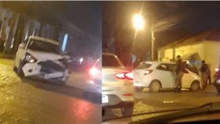 Dois veículos se envolvem em acidente de trânsito no Centro de Camaquã