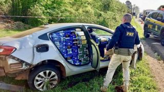 Detento do semiaberto é preso com carro carregado de cigarros contrabandeados em Passo Fundo