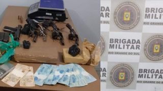 Brigada de Pelotas prende por tráfico de entorpecentes e porte ilegal de arma de fogo