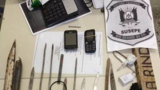 Susepe apreende 11 facas artesanais durante revista no presídio em Pelotas