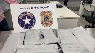 Passageiro argentino é preso com mais de 8 Kg de drogas no Aeroporto Salgado Filho, em Porto Alegre