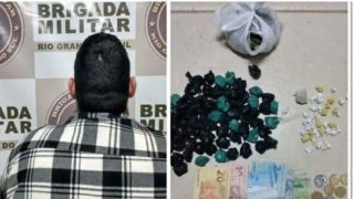 Traficante é preso com maconha e crack no Bairro Ouro Verde em Camaquã