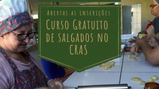 Abertas as inscrições para o Curso Gratuito de Salgados