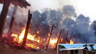 Incêndio consome chalé na Costa do Xavier, interior de Dom Feliciano