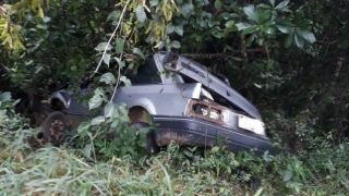 Carro sai da pista na ERS-350 em Camaquã