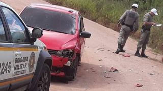 Colisão entre carro e moto no interior de Dom Feliciano 