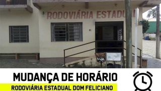 ATUALIZAÇÃO 30/04: Alteração de horário na Rodoviária Estadual de Dom Feliciano