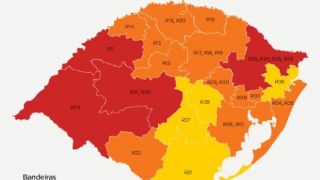 Quatro regiões passam para a bandeira vermelha no modelo de distanciamento controlado do RS